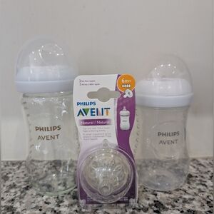 Bottle & Sippy Cup Bundle with New Nipples